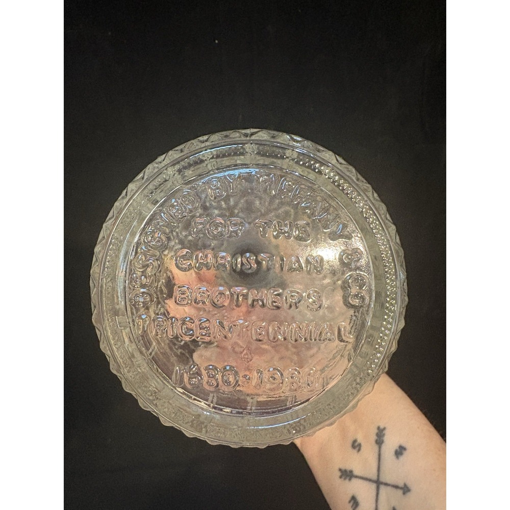 Vintage 1980 Tiffany & Co Glass Decanter Bottle Clover design For Christian Bros - Picture 5 of 7